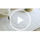 Dywan CURVY biały 11 Curves do prania, strukturalny, tłoczony, pluszowy